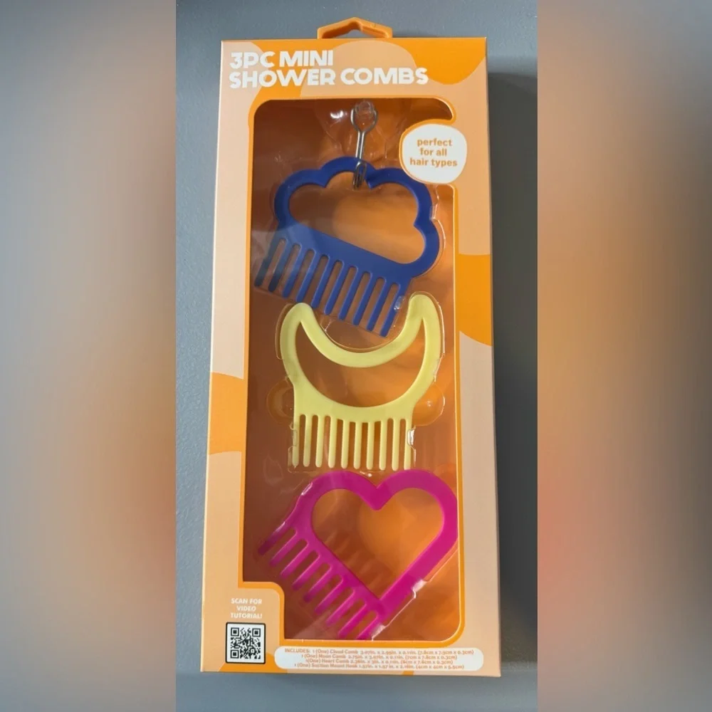 3PC Mini Shower Combs Set